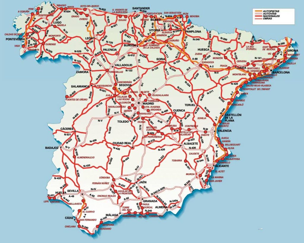 mapa carreteras españa